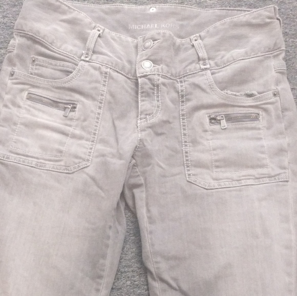 Michael kors gray zippered jeans size 6 - Picture 2 of 8